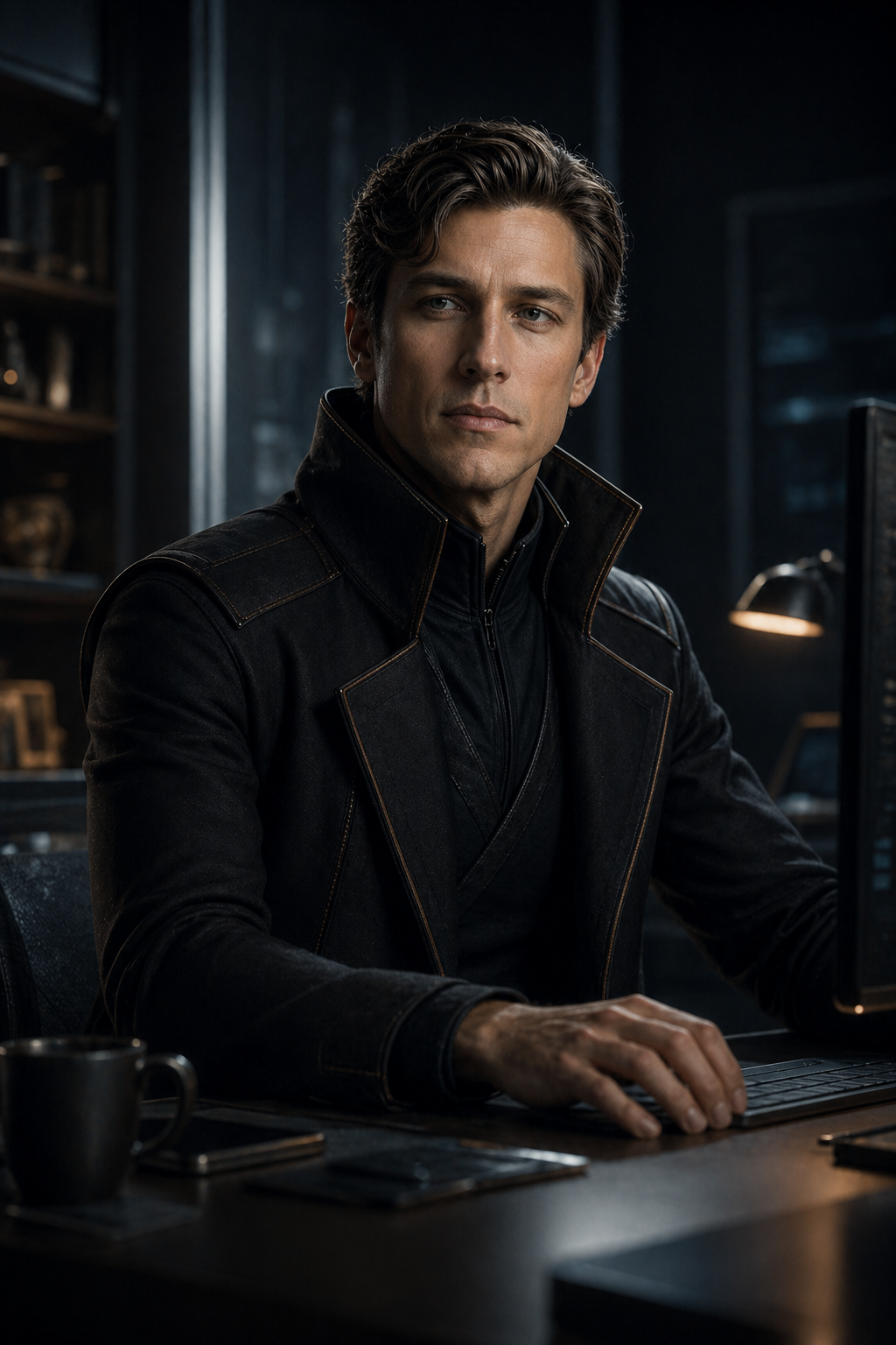 Portalman in a more relaxed working portrait